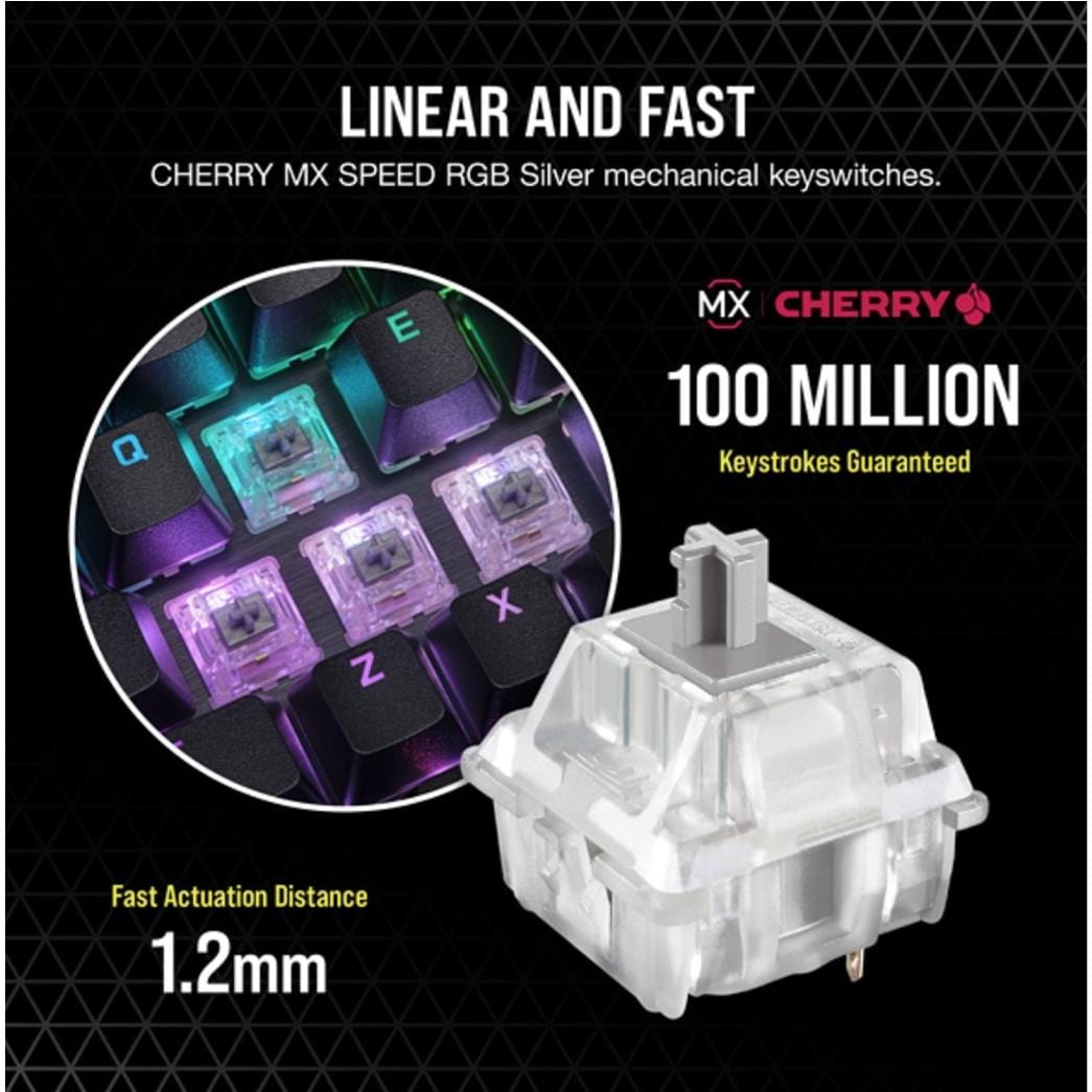 Corsair K70 RGB Pro Mechanical Gaming Keyboard Cherry MX Speed CH