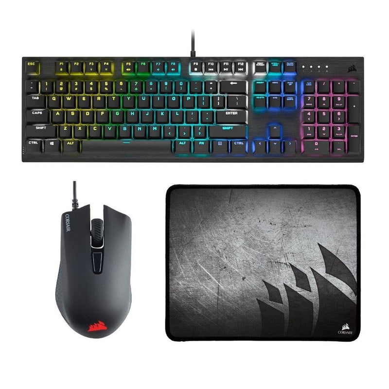 Corsair 3-in-1 Gaming Bundle K60 RGB Pro Keyboard with Harpoon RGB Pro Mouse and MM300 Mouse Pad CH-910D519-NA