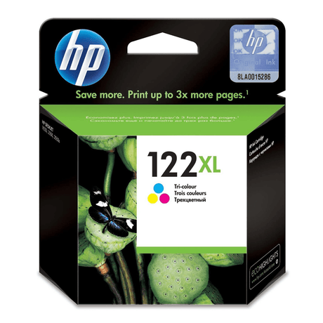HP 122XL Tri-Colour High Yield Printer Ink Cartridge Original CH564HE Single-pack