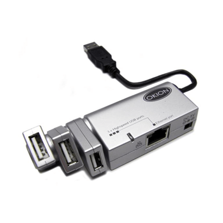 Okion High Speed USB and Ethernet Enabled Mini Docking Station CHB265U2