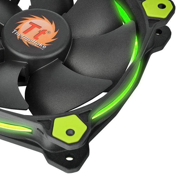 Thermaltake Riing 14 Computer Case Fan 140mm Black and Green 1400rpm CL-F039-PL14GR-A