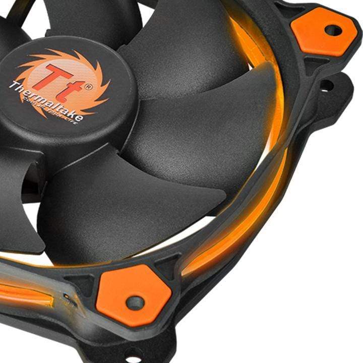 Thermaltake Riing 14 Computer Case Fan 140mm Black and Orange 1400rpm CL-F039-PL14OR-A