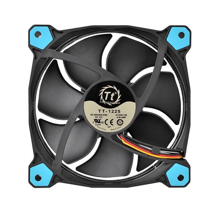Thermaltake Riing 12 Computer Case Fan 120mm Black and Blue 1500rpm CL-F055-PL12BU-A