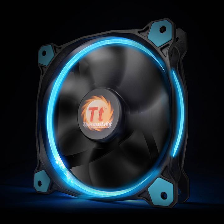 Thermaltake Riing 12 Computer Case Fan 120mm Black and Blue 1500rpm CL-F055-PL12BU-A