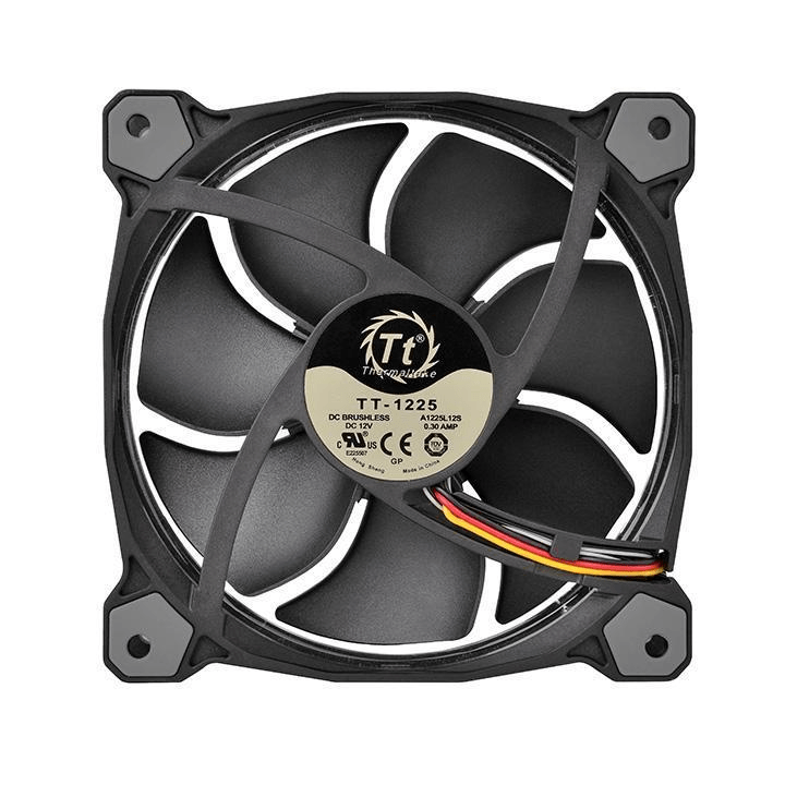 Thermaltake Riing 12 Computer Case Fan 120mm Black and White 1500rpm CL-F055-PL12WT-A