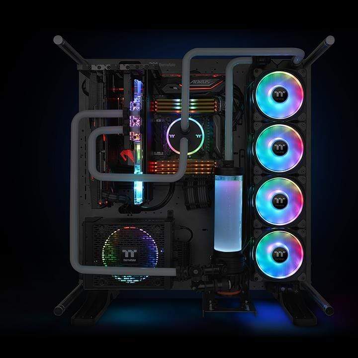 Thermaltake Riing Duo 14 LED RGB Premium Edition Computer Case Fan Black 1400rpm CL-F078-PL14SW-A