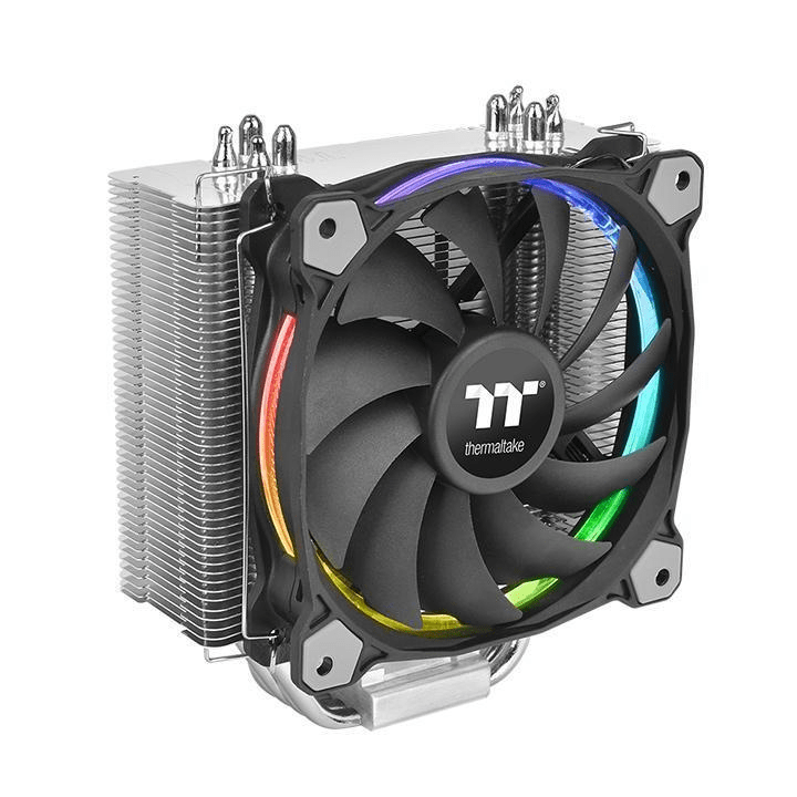 Thermaltake Riing Silent 12 RGB Sync Edition CPU Cooler 120mm Black and Metallic 1500rpm CL-P052-AL12SW-A