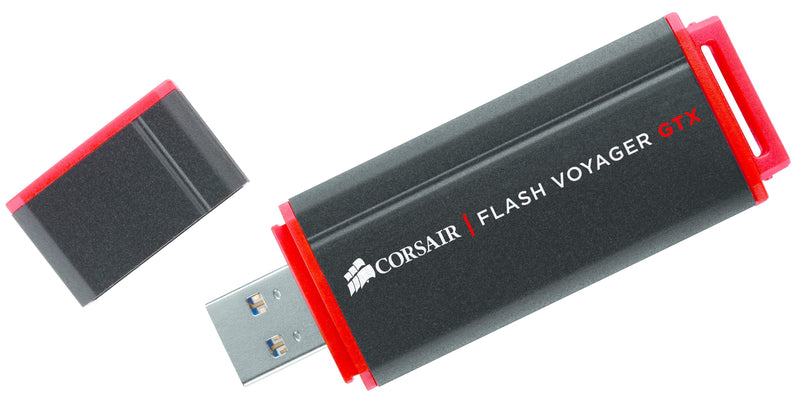 Corsair Flash Voyager GTX 128GB USB 3.2 Gen 1 Type-A Black and Red Drive CMFVYGTX3-128GB
