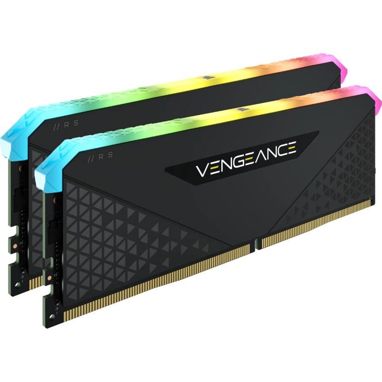 Corsair Vengeance RGB RS Memory Module 32GB 2 x 16GB DDR4 3600 MHz Black CMG32GX4M2D3600C18