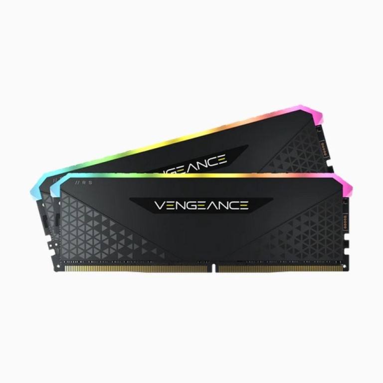 Corsair VENGEANCE RGB RS 2 x 32GB DDR4 DRAM 3600MHz C16 Memory Module Kit Black CMG64GX4M2D3600C18