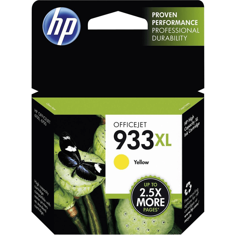 HP 933XL Yellow High Yield Printer Ink Cartridge Original CN056AE Single-pack