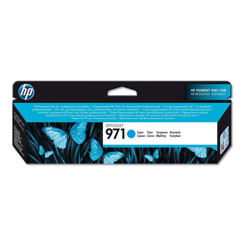 HP 971 Cyan Standard Yield Printer Ink Cartridge Original CN622AE Single-pack