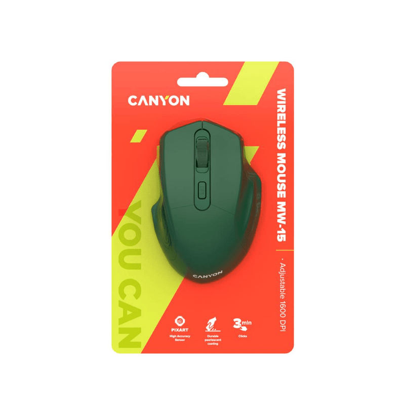 Canyon MW-15 Wireless Mouse - Green CNE-CMSW15SM