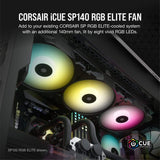 Corsair SP140 RGB ELITE Computer case Fan 14 cm Black 1 pc(s)