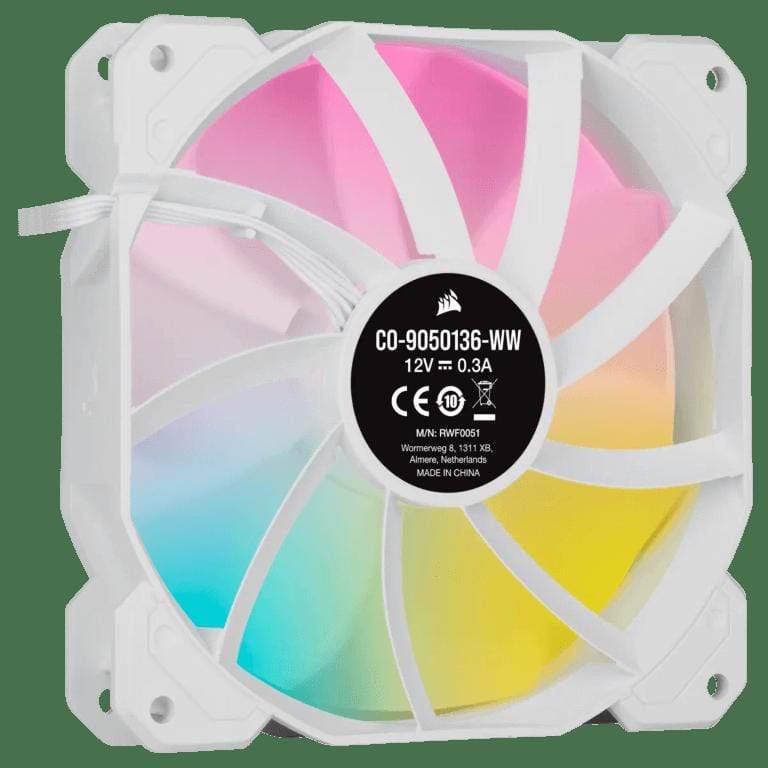 Corsair SP120 RGB ELITE Performance RGB Cooling Fan White Single-pack CO-9050136-WW