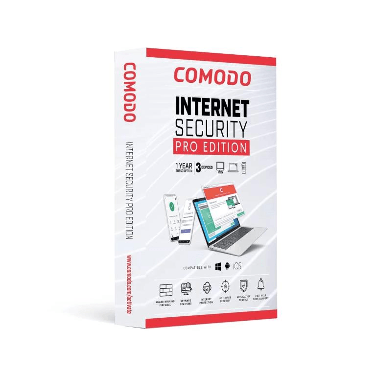 Comodo Pro 1 User 3 Devices Internet Security 12 Months Retail Box Version COM-RB-3-12