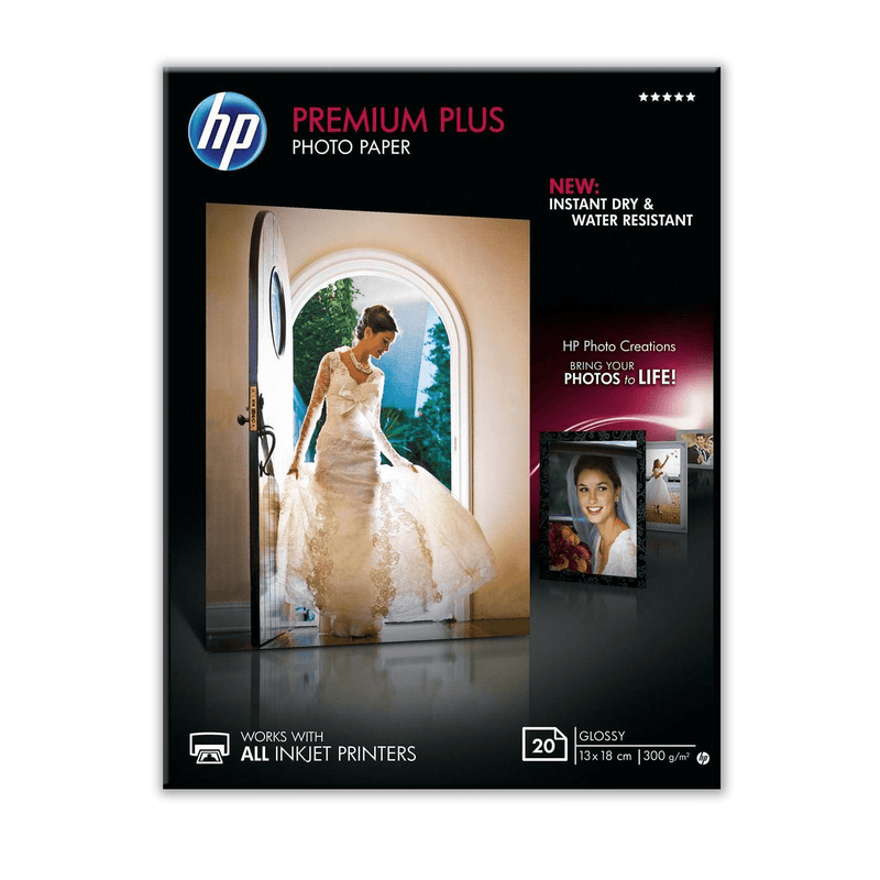 HP Premium Plus Photo Paper 13X18 Gloss 20Sheets CR676A