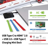 CLUB3D USB Type-C to HDMI 2.0 + USB 2.0 + USB Type-C Charging Mini Dock CSV-1534