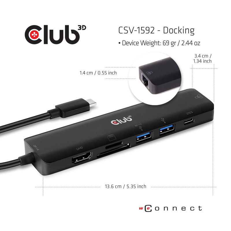 CLUB3D CSV-1592 Notebook Dock/port Replicator
