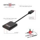 CLUB3D Multi Stream Transport Hub DisplayPort 1.2 to HDMI Dual Monitor