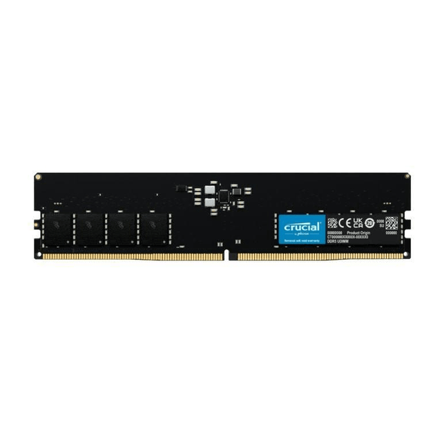 Crucial CT16G48C40U5 U-DIMM Memory Module 16GB DDR5 4800MHz Crucial CT16G48C40U5 U-DIMM Memory Module 16GB DDR5 4800MHz