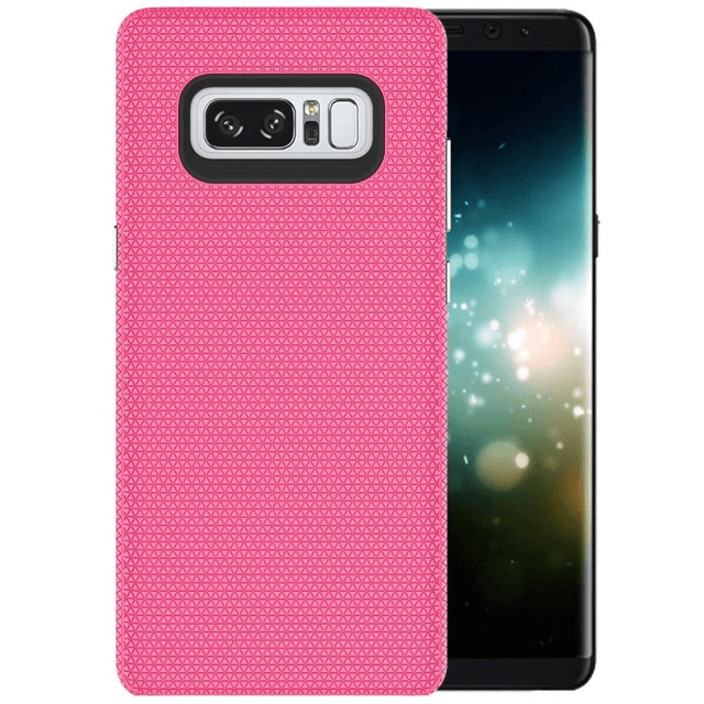 Tuff-Luv Dual layer Anti slip Case for Samsung Galaxy Note 8 Smartphone Pink D1_54