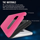 Tuff-Luv Dual layer Anti slip Case for Samsung Galaxy Note 8 Smartphone Pink D1_54