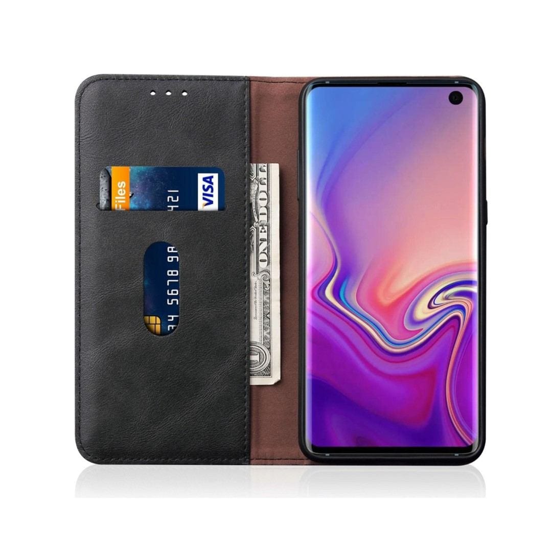 Tuff-Luv Premium Leather Case & Stand Samsung Galaxy S10 Plus Black D3_163
