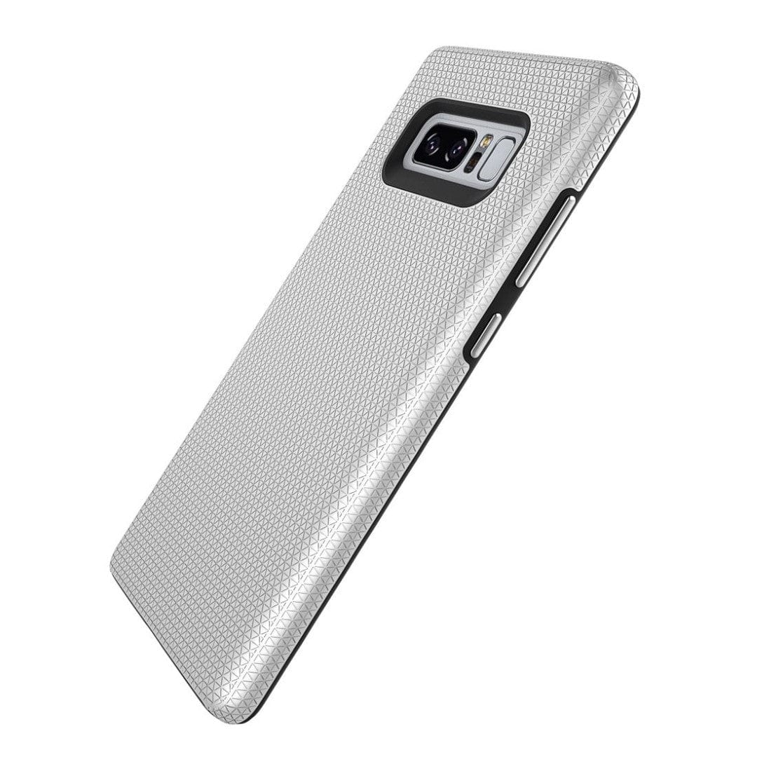 Tuff-Luv Dual layer Anti slip Case for Samsung Galaxy Note 8 Smartphone SIlver D3_71