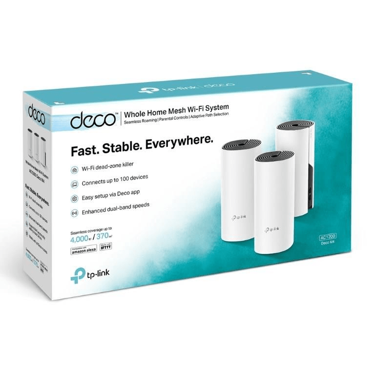 TP-Link Deco M4 AC1200 Whole Home Mesh Wireless System 3-pack DECO M4(3-PACK) V1