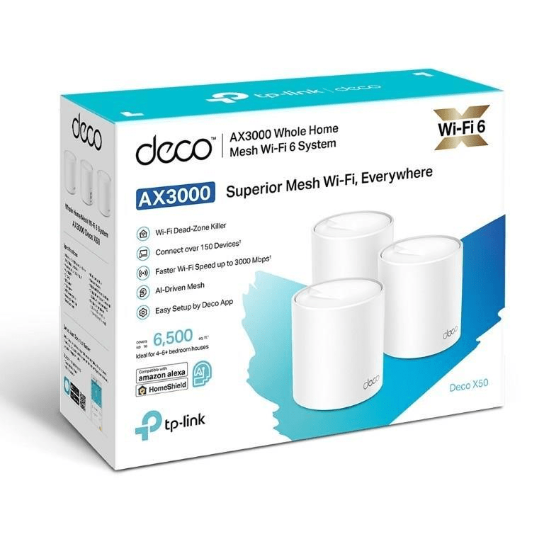 TP-Link Deco X50 AX3000 Whole Home Mesh WiFi 6 System 3-pack