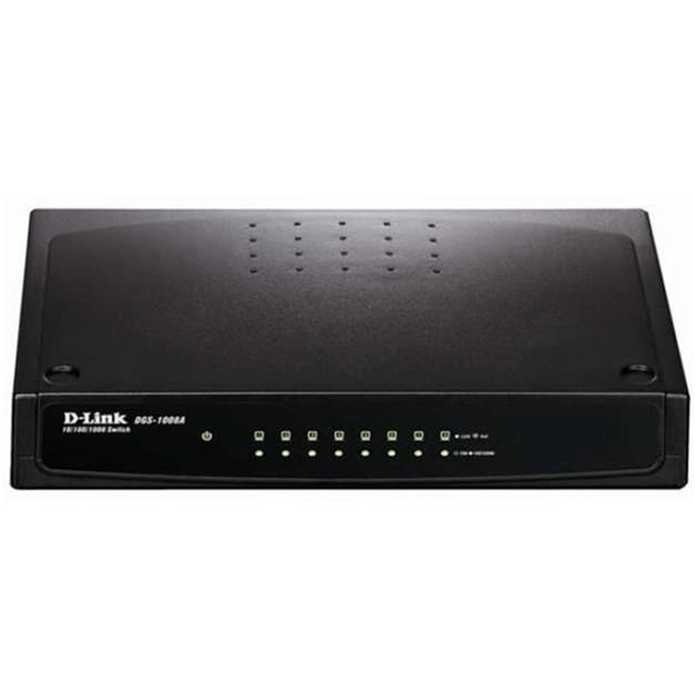 D-Link DGS-1008A Unmanaged Switch Black 8-port Gigabit