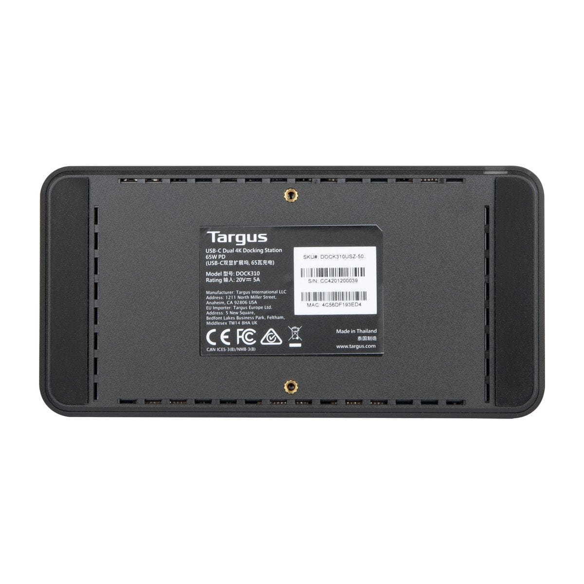 Targus Universal USB-C DV4K Docking Station with 65W Power