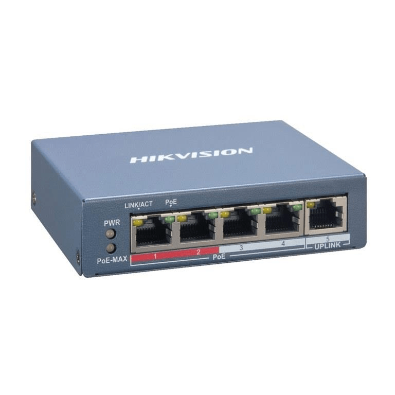 Hikvision 5-port Fast Ethernet Smart Managed Switch with 4-port PoE DS-3E1105P-EI