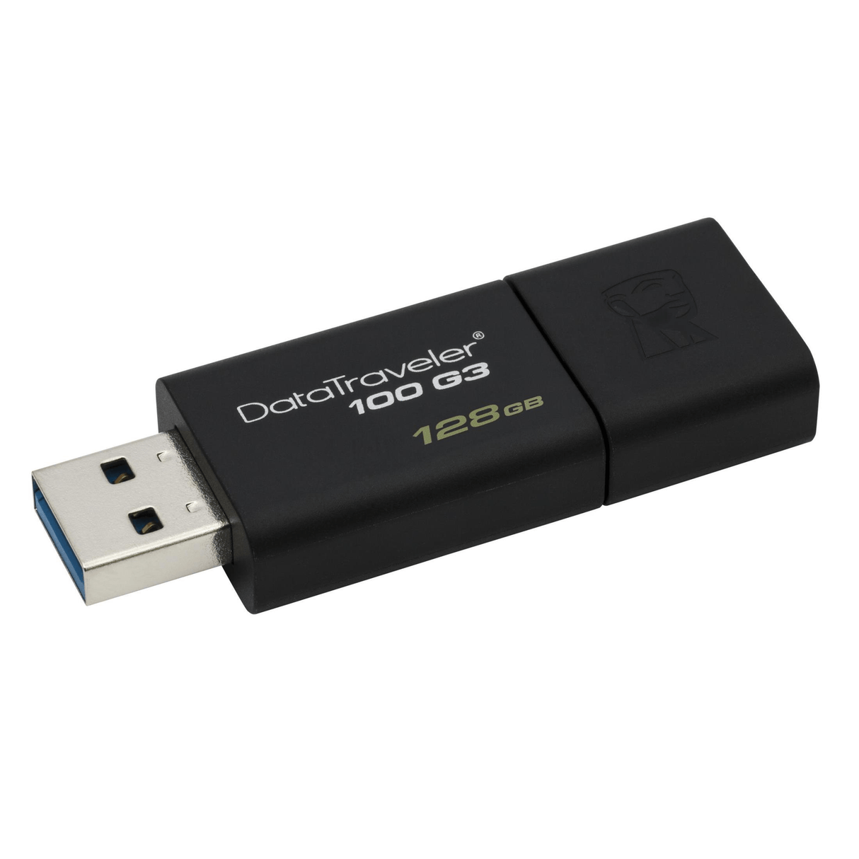 Kingston DataTraveler 100 G3 128GB USB 3.2 Gen 1 Type-A Black USB Flash Drive DT100G3/128GB