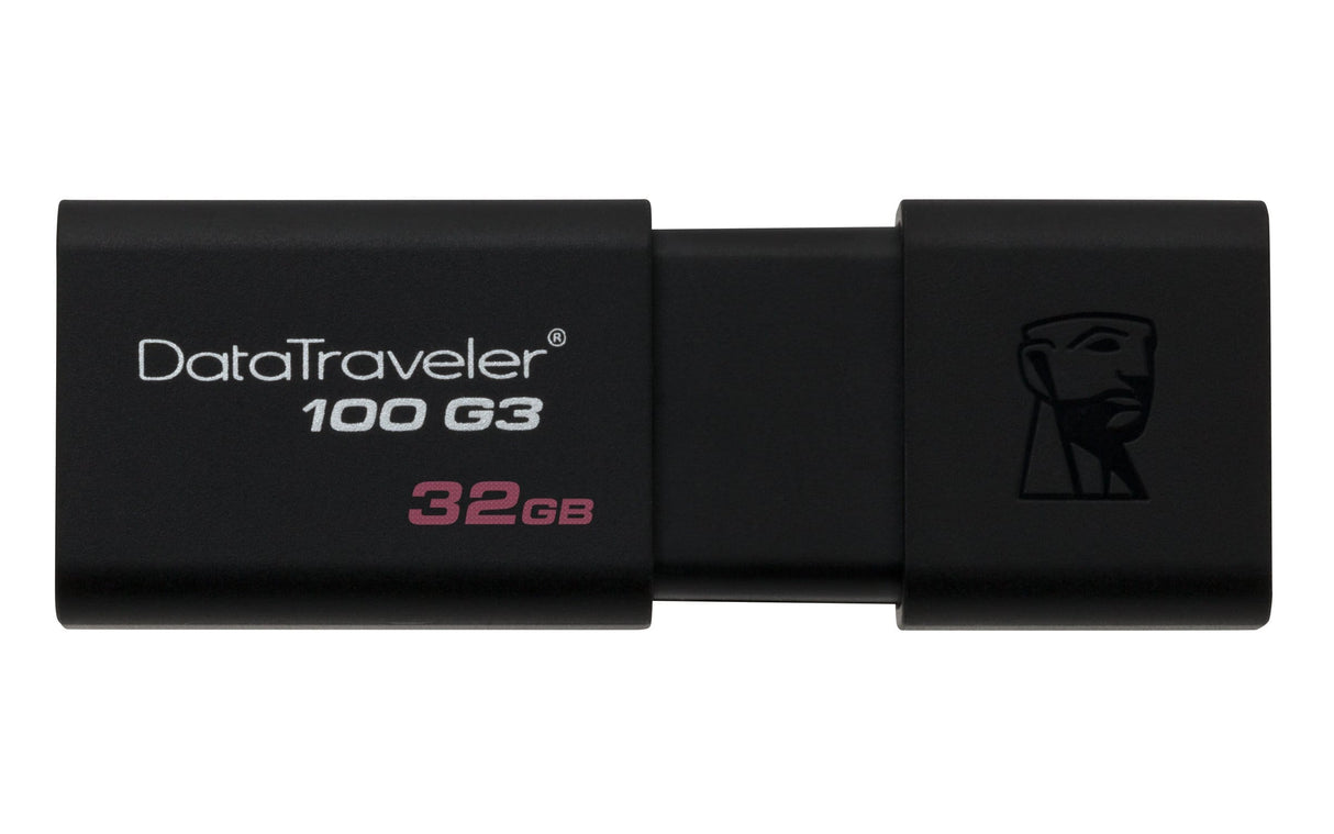 Kingston DataTraveler 100 G3 32GB USB 3.2 Gen 1 Type-A Black USB Flash Drive DT100G3/32GB