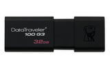 Kingston DataTraveler 100 G3 32GB USB 3.2 Gen 1 Type-A Black USB Flash Drive DT100G3/32GB