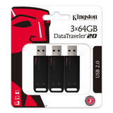 Kingston Technology DataTraveler DT20 USB flash drive 64 GB USB Type-A 2.0 Black