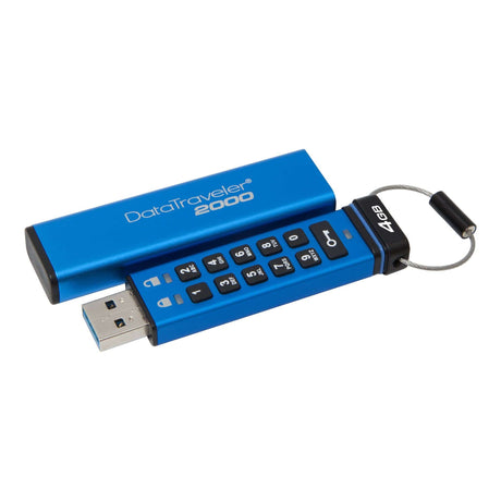 Kingston Technology DT2000 128GB Keypad USB3.1 Gen1 256bit AES Hardware Encrypted DT2000/128GB