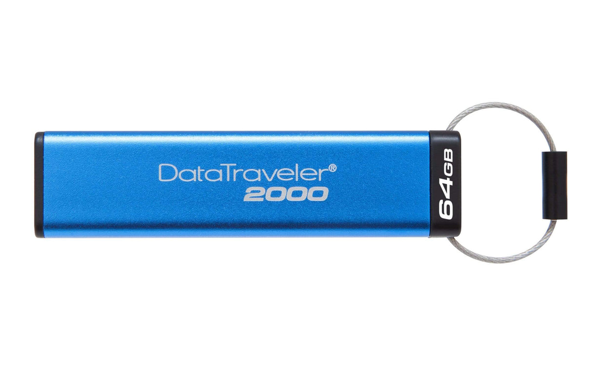 Kingston DataTraveler 2000 64GB USB 3.2 Gen 1 Type-A Blue USB Flash Drive DT2000/64GB