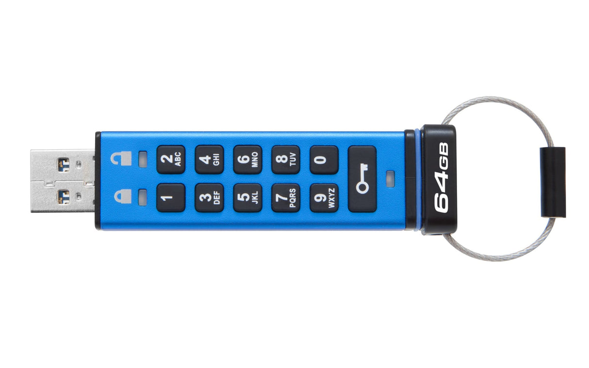 Kingston DataTraveler 2000 64GB USB 3.2 Gen 1 Type-A Blue USB Flash Drive DT2000/64GB