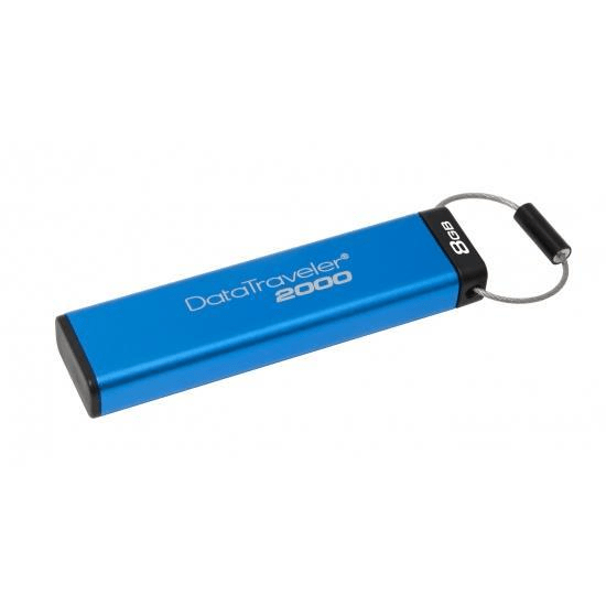 Kingston DataTraveler 2000 8GB USB 3.2 Gen 1 Type-A Blue USB Flash Drive DT2000/8GB