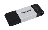 Kingston DataTraveler 80 64GB USB 3.2 Gen 1 Type-C Black and Silver USB Flash Drive DT80/64GB