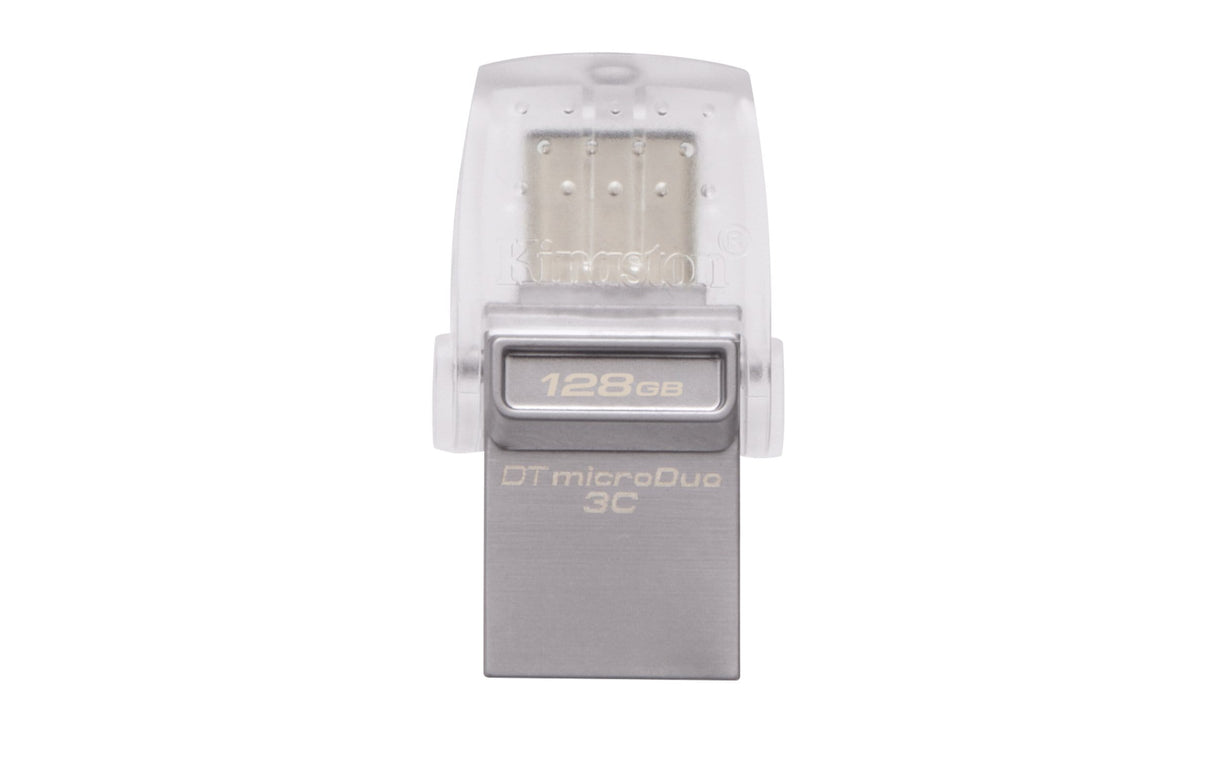 Kingston DataTraveler MicroDuo 3C 128GB USB 3.2 Gen 1 Type-A / Type-C Silver USB Flash Drive DTDUO3C/128GB