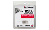 Kingston DataTraveler MicroDuo 3C 128GB USB 3.2 Gen 1 Type-A / Type-C Silver USB Flash Drive DTDUO3C/128GB