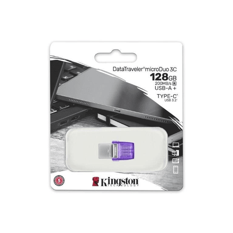 Kingston DataTraveler MicroDuo 3C 128GB USB Flash Drive DTDUO3CG3/128GB