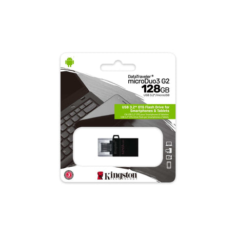 Kingston Technology DT microDuo 3 Gen2 128GB with microUSB (Android/OTG) DTDUO3G2/128GB