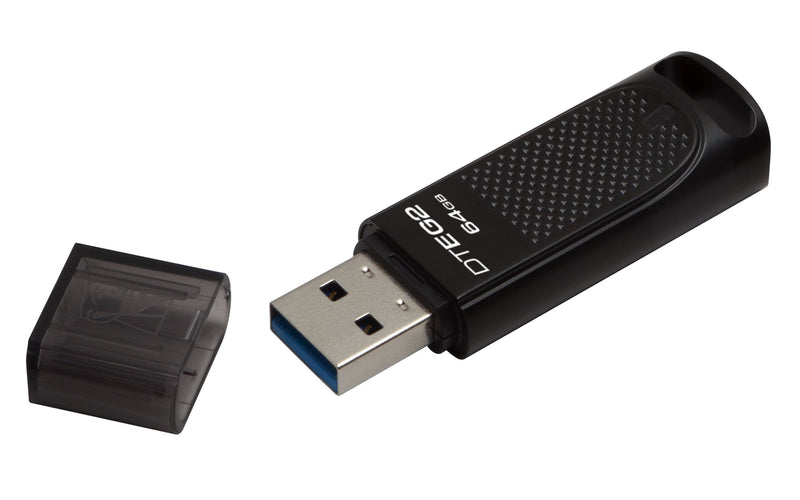 Kingston DataTraveler Elite G2 64GB USB 3.2 Gen 1 Type-A Black USB Flash Drive DTEG2/64GB