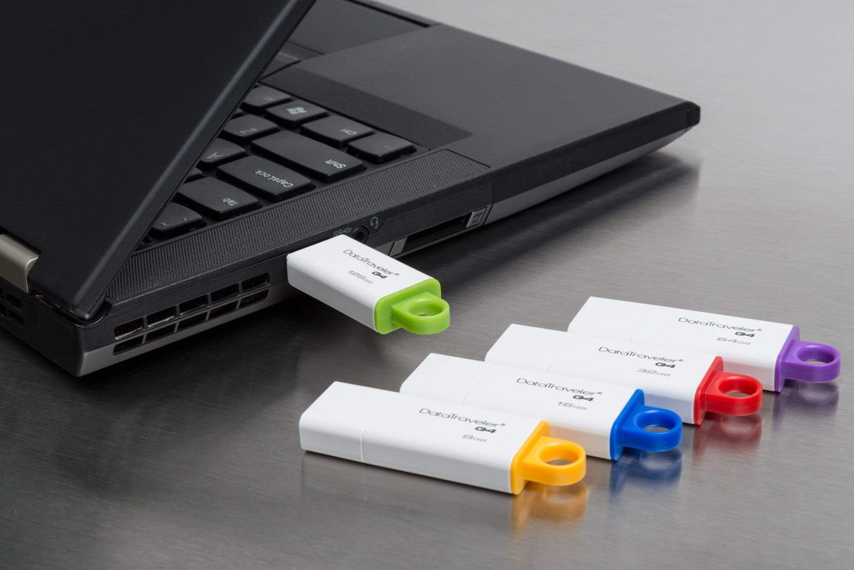Kingston DataTraveler G4 16GB USB 3.2 Gen 1 Type-A Blue and White USB Flash Drive DTIG4/16GB