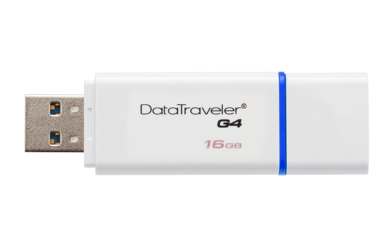 Kingston DataTraveler G4 16GB USB 3.2 Gen 1 Type-A Blue and White USB Flash Drive DTIG4/16GB